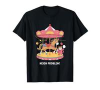 Funny Pun Cheval et Chat Carnaval Art Neigh Problème T-Shirt