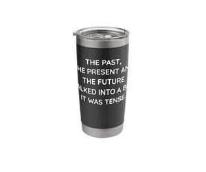 Funny Pun Language Joke Grammar Geek, Linguist Humor Gobelet isotherme en acier inoxydable double paroi