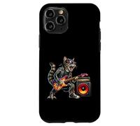 Funny Punk Cat Rock'n Roll Goth Kitty, Groupe de Guitare Coque pour iPhone 11 Pro