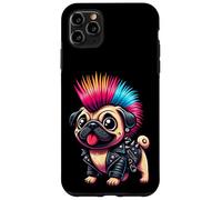 Funny Punk Pug, Rock 'n Roll Goth Dog, Guitare Band Funny Coque pour iPhone 11 Pro Max