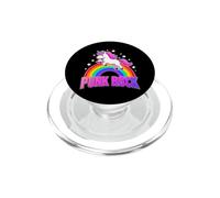 Funny Punk Rock Licorne avec Arc-en-Ciel PopSockets PopGrip pour MagSafe