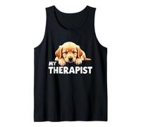 Funny Puppy My Therapist Golden Retriever Chien Débardeur