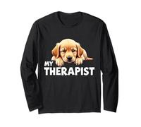 Funny Puppy My Therapist Golden Retriever Chien Manche Longue