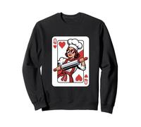 Funny Queen of Hearts Chef Simple Bakery Jeu de cartes Baker Sweatshirt