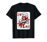 Funny Queen of Hearts Chef Simple Bakery Jeu de cartes Baker T-Shirt