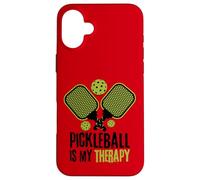 Funny Quote Pickleball is My Therapy Vintage Coque pour iPhone 16 Plus