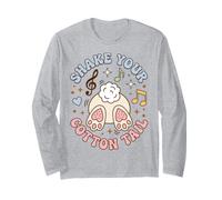 Funny Rabbit Dance Shake Your Cotton Tail Retro Manche Longue