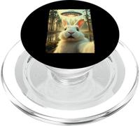 Funny Rabbit UFO Encounter Hilarious Rabbit Selfie Aliens PopSockets PopGrip pour MagSafe
