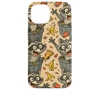 Funny Raccoon Cartoon Trash Panda Chaos Meme Art Coque pour iPhone 15