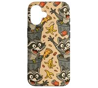 Funny Raccoon Cartoon Trash Panda Chaos Meme Art Coque pour iPhone 16