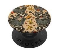 Funny Raccoon Cartoon Trash Panda Chaos Meme Art PopSockets PopGrip Adhésif