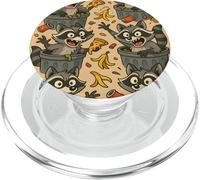Funny Raccoon Cartoon Trash Panda Chaos Meme Art PopSockets PopGrip pour MagSafe
