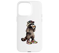 Funny Raccoon, Common Raccoon Drinking Coffee Coque pour iPhone 15 Pro Max
