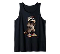 Funny Raccoon, Common Raccoon Drinking Coffee Débardeur