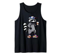 Funny Raccoon, Common Raccoon Drinking Coffee Débardeur