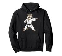 Funny Raccoon Doing Karate Samurai Ninja Raccoon Sweat à Capuche
