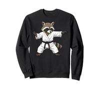 Funny Raccoon Doing Karate Samurai Ninja Raccoon Sweatshirt