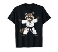 Funny Raccoon Doing Karate Samurai Ninja Raccoon T-Shirt