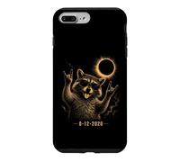 Funny Raccoon Eclipse 12 août 2026 Événement Solaire Selfie Coque pour iPhone 7 Plus/8 Plus