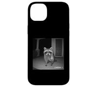Funny Raccoon Flipping Off Middle Finger on Security Camera Coque pour iPhone 14 Plus