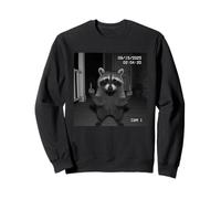 Funny Raccoon Flipping Off Middle Finger on Security Camera Sweatshirt