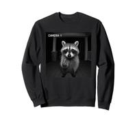 Funny Raccoon Flipping Off Middle Finger on Security Camera Sweatshirt
