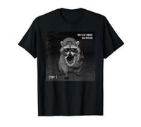 Funny Raccoon Flipping Off Middle Finger on Security Camera T-Shirt