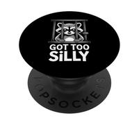 Funny Raccoon Got Too Silly Humorous Prison Saying PopSockets PopGrip Adhésif