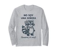Funny Raccoon Meme No Soy Una Señora Citation espagnole Manche Longue