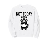 Funny Raccoon Not Today Sarcastic Lazy Trash Panda Meme Sweatshirt