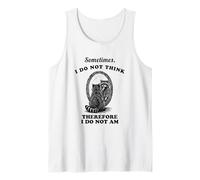 Funny Raccoon Sometimes I Do Not Think Vintage Graphic Humour Débardeur