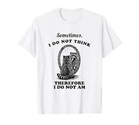 Funny Raccoon Sometimes I Do Not Think Vintage Graphic Humour T-Shirt