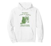 Funny Raccoon Sometimes I Talk to Myself Humour Vintage Sweat à Capuche