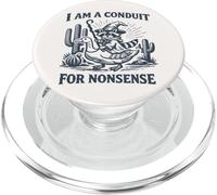 Funny Raccoon Wizard Meme I Am a Conduit for Nonsense Humour PopSockets PopGrip pour MagSafe