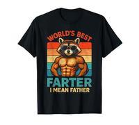 Funny Raccoon World's Best Farter I Mean Father Father's Day T-Shirt