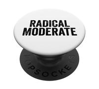 Funny Radical Moderate Republican Democrat Politics Design PopSockets PopGrip Adhésif
