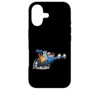 Funny Rail Dragster Voiture Wheelie Popping Drag Racing Cartoon Coque pour iPhone 17