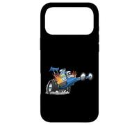 Funny Rail Dragster Voiture Wheelie Popping Drag Racing Cartoon Coque pour iPhone 17 Pro Max