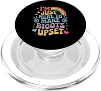 Funny Rainbow Pride Make Bigots Upset Humour Saying Women Men PopSockets PopGrip pour MagSafe