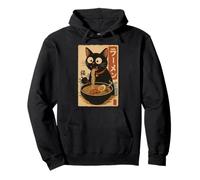 Funny Ramen Cat Japanese Vintage Kawaii Cat Anime Gifts Sweat à Capuche