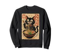 Funny Ramen Cat Japanese Vintage Kawaii Cat Anime Gifts Sweatshirt