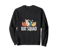 Funny Rat Squad Vintage Rodent Crew Humour Sweatshirt