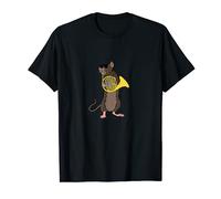 Funny Rat Wearing Sunglasses Playing French Horn T-Shirt