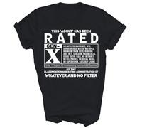 Funny Rated Gen X Generation Xer 80s Humor Unisex Shirt Gift