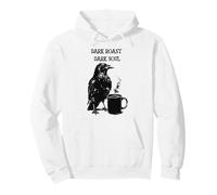 Funny Raven Boit du Café Noir comme Mon âme Sweat à Capuche
