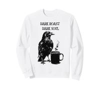 Funny Raven Boit du Café Noir comme Mon âme Sweatshirt