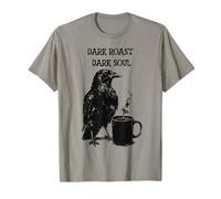 Funny Raven Boit du Café Noir comme Mon âme T-Shirt