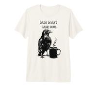 Funny Raven Boit du Café Noir comme Mon âme T-Shirt Haut de Gamme
