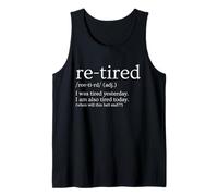 Funny Re-Fired Definition Funny, Exhausted Humor Débardeur