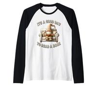 Funny Reading GNOME for Women Its A Good Day to Read A Book Manche Raglan